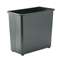 SAFCO PRODUCTS Rectangular Wastebasket, Steel, 27.5qt, Black