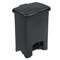 SAFCO PRODUCTS Step-On Receptacle, Rectangular, Plastic, 4gal, Black