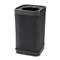 SAFCO PRODUCTS At-Your Disposal Top-Open Waste Receptacle, Square, Polyethylene, 38gal, Black