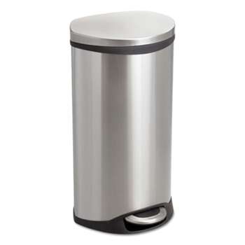 SAFCO PRODUCTS Step-On Medical Receptacle, 7.5gal, Stainless Steel