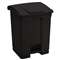 SAFCO PRODUCTS Large Capacity Plastic Step-On Receptacle, 17gal, Black