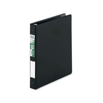 SAMSILL CORPORATION Clean Touch Locking Round Ring Reference Binder, Antimicrobial, 1" Cap, Black