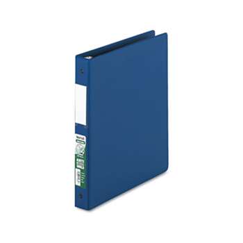 SAMSILL CORPORATION Clean Touch Locking Round Ring Reference Binder, Antimicrobial, 1" Cap, Blue