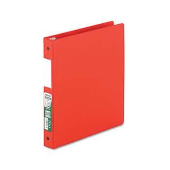 SAMSILL CORPORATION Clean Touch Locking Round Ring Reference Binder, Antimicrobial, 1" Cap, Red