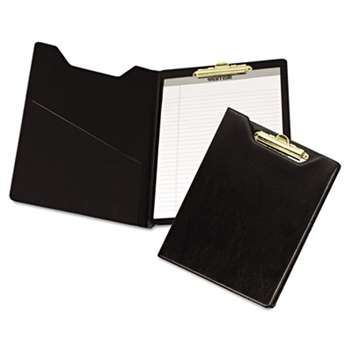 SAMSILL CORPORATION Value Padfolio, Heavyweight Sealed Vinyl, Brass Clip, Inside Front Pocket, Black