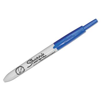 SANFORD Retractable Permanent Marker, Ultra Fine Tip, Blue