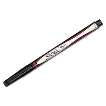 SANFORD Plastic Point Stick Permanent Water Resistant Pen, Red Ink, Fine, Dozen