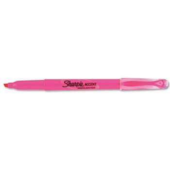 SANFORD Accent Pocket Style Highlighter, Chisel Tip, Fluorescent Pink, Dozen