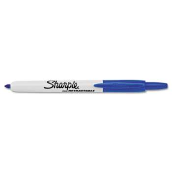 SANFORD Retractable Permanent Marker, Fine Point, Blue