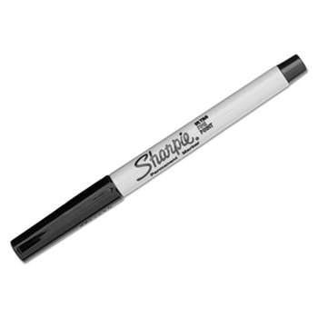 SANFORD Permanent Markers, Ultra Fine Point, Black, Dozen