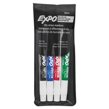 SANFORD Low Odor Dry Erase Marker, Fine Point, Assorted, 4/Set