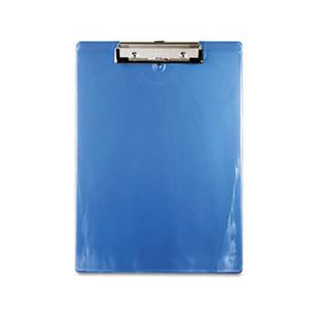 SAUNDERS MFG. CO., INC. Plastic Clipboard, 1/2" Capacity, 8 1/2 x 12 Sheets, Ice Blue