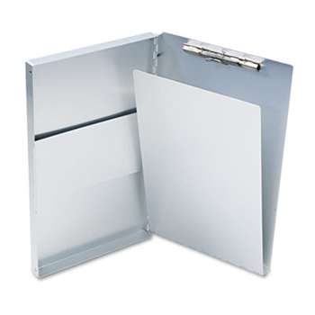 SAUNDERS MFG. CO., INC. Snapak Aluminum Side-Open Forms Folder, 1/2" Clip, 8 1/2 x 14 Sheets, Silver