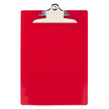 SAUNDERS MFG. CO., INC. Recycled Plastic Clipboards, 1" Clip Cap, 8 1/2 x 12 Sheets, Red