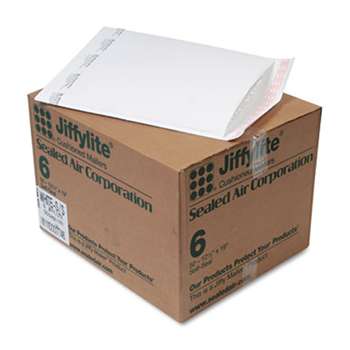 ANLE PAPER/SEALED AIR CORP. Jiffylite Self-Seal Mailer, Side Seam, #6, 12 1/2 x 19, White, 50/Carton