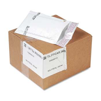 ANLE PAPER/SEALED AIR CORP. Jiffy TuffGard Self-Seal Cushioned Mailer, Side Seam, #000, 4x8, WE, 25/Carton