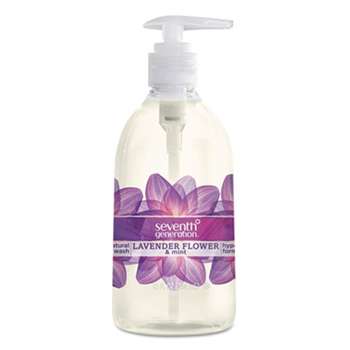 SEVENTH GENERATION Natural Hand Wash, Lavender Flower & Mint, 12 oz Pump Bottle