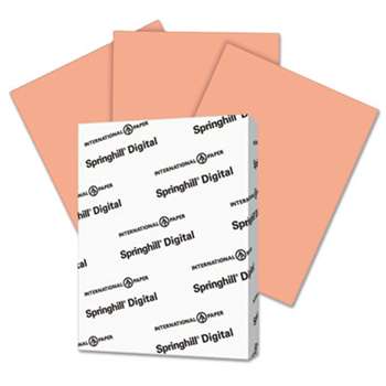 INTERNATIONAL PAPER Digital Index Color Card Stock, 110 lb, 8 1/2 x 11, Salmon, 250 Sheets/Pack