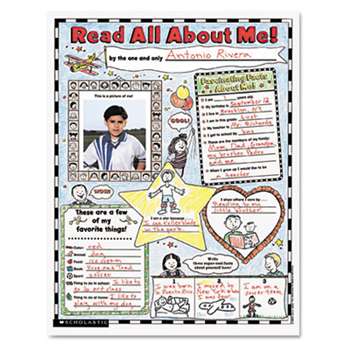 SCHOLASTIC INC. Instant Personal Poster Sets, Read All About Me, 17" x 22", 30/Pack