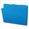 SMEAD MANUFACTURING CO. Waterproof Poly File Folders, 1/3 Cut Top Tab, Letter, Blue, 24/Box