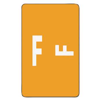 SMEAD MANUFACTURING CO. Alpha-Z Color-Coded Second Letter Labels, Letter F, Orange, 100/Pack