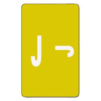 SMEAD MANUFACTURING CO. Alpha-Z Color-Coded Second Letter Labels, Letter J, Yellow, 100/Pack