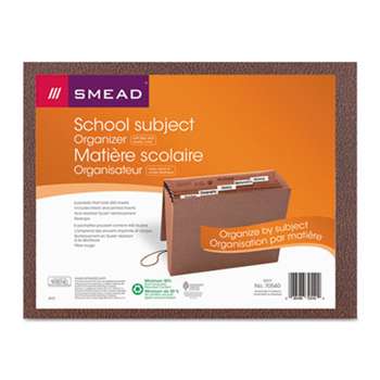 SMEAD MANUFACTURING CO. Expanding File, 6 Pockets, 1/5 Tab, Redrope Printed, Letter, Redrope Printed