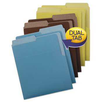 SMEAD MANUFACTURING CO. Organized Up Heavyweight Vertical File Folders, Assorted Earth Tones, 6/Pack