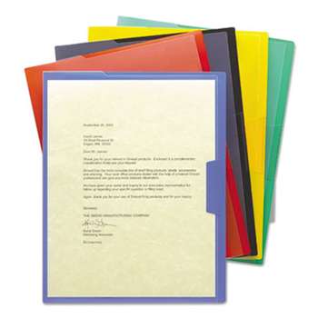 SMEAD MANUFACTURING CO. Organized Up Poly Opaque Project Jackets, Letter, Assorted, 5/Pack