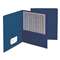 SMEAD MANUFACTURING CO. Two-Pocket Folder, Textured Paper, Dark Blue, 25/Box