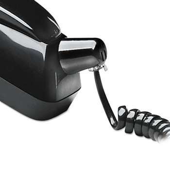 SOFTALK LLC Twisstop Detangler w/Coiled, 25-Foot Phone Cord, Black