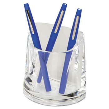 ACCO BRANDS, INC. Stratus Acrylic Pen Cup, 4 1/2 x 2 3/4 x 4 1/4, Clear