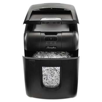 ACCO BRANDS, INC. Stack-and-Shred 100X Auto Feed Super Cross-Cut Shredder, 100 Sheet Capacity