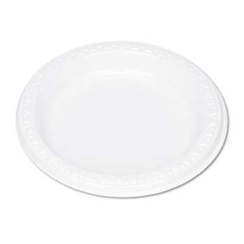 TABLEMATE PRODUCTS, CO. Plastic Dinnerware, Plates, 6" dia, White, 125/Pack
