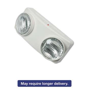 TATCO Swivel Head Twin Beam Emergency Lighting Unit, 12 3/4"w x 4"d x 5 1/2"h, White