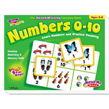 TREND ENTERPRISES, INC. Numbers 0-10 Match Me Puzzle Game, Ages 3-6