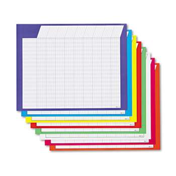 TREND ENTERPRISES, INC. Horizontal Incentive Chart Pack, 28w x 22h, Assorted Colors, 8/Pack