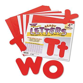 TREND ENTERPRISES, INC. Ready Letters Casual Combo Set, Red, 4"h, 182/Set