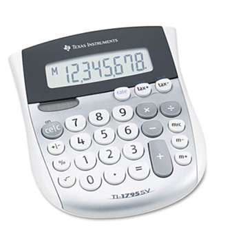 TEXAS INSTRUMENTS TI-1795SV Minidesk Calculator, 8-Digit LCD