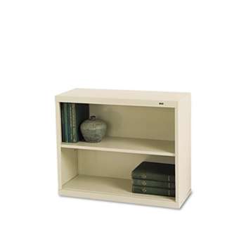 TENNSCO Metal Bookcase, Two-Shelf, 34-1/2w x 13-1/2d x 28h, Putty