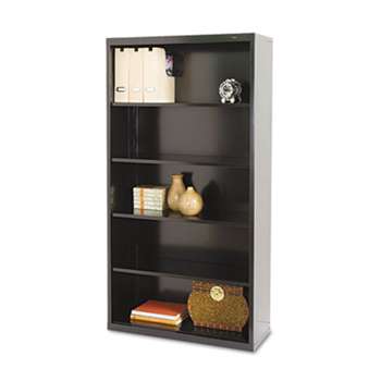 TENNSCO Metal Bookcase, Five-Shelf, 34-1/2w x 13-1/2d x 66h, Black