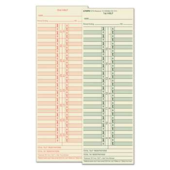 TOPS BUSINESS FORMS Time Card for Cincinnati/Lathem/Simplex/Acroprint, Semi-Monthly, 500/Box