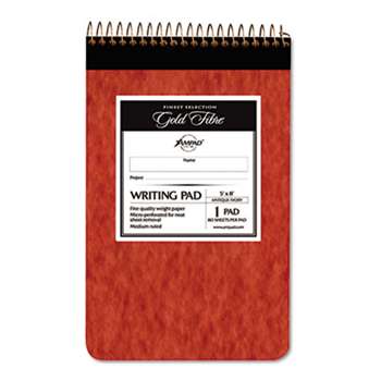 AMPAD/DIV. OF AMERCN PD&PPR Gold Fibre Retro Wirebound Writing Pad, College/Medium, 5 x 8, Ivory, 80 Sheets