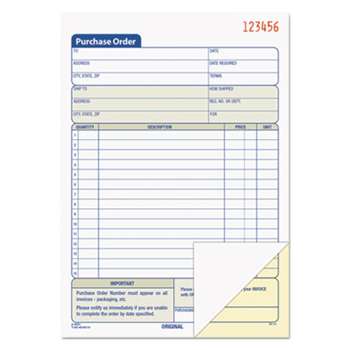 TOPS BUSINESS FORMS Purchase Order Book, 5 9/16 x 8 7/16, Two-Part Carbonless, 50 Sets/Book