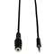 TRIPPLITE Audio Cables, 6 ft, Black, 3.5 mm Male; 3.5 mm Female