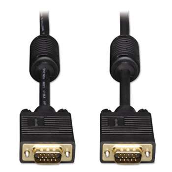 TRIPPLITE VGA Coax Monitor Cables, 6 ft, Black, HD15 Male; HD15 Male
