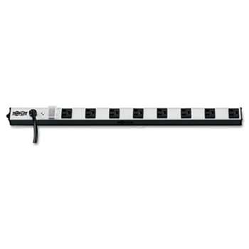 TRIPPLITE Vertical Power Strip, 8 Outlets, 1 1/2 x 24 x 1/2, 15 ft Cord, Silver