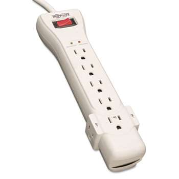 Tripp Lite SUPER7 SUPER7 Surge Suppressor, 7 Outlets, 7 ft Cord, 2160 Joules, Light Gray