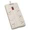 TRIPPLITE TLP808 Surge Suppressor, 8 Outlets, 8 ft Cord, 1440 Joules, Light Gray