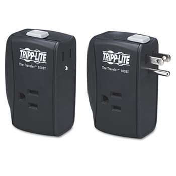 TRIPPLITE Protect It! Two-Outlet Portable Surge Suppressor, 1050 Joules, Black